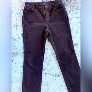 Chocolate Brown, straight leg corduroy pants